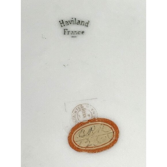 Antique Theodore Haviland Limoges 8.75" Handpainted Green Gold PLATE Pickard Red - Picture 6 of 7